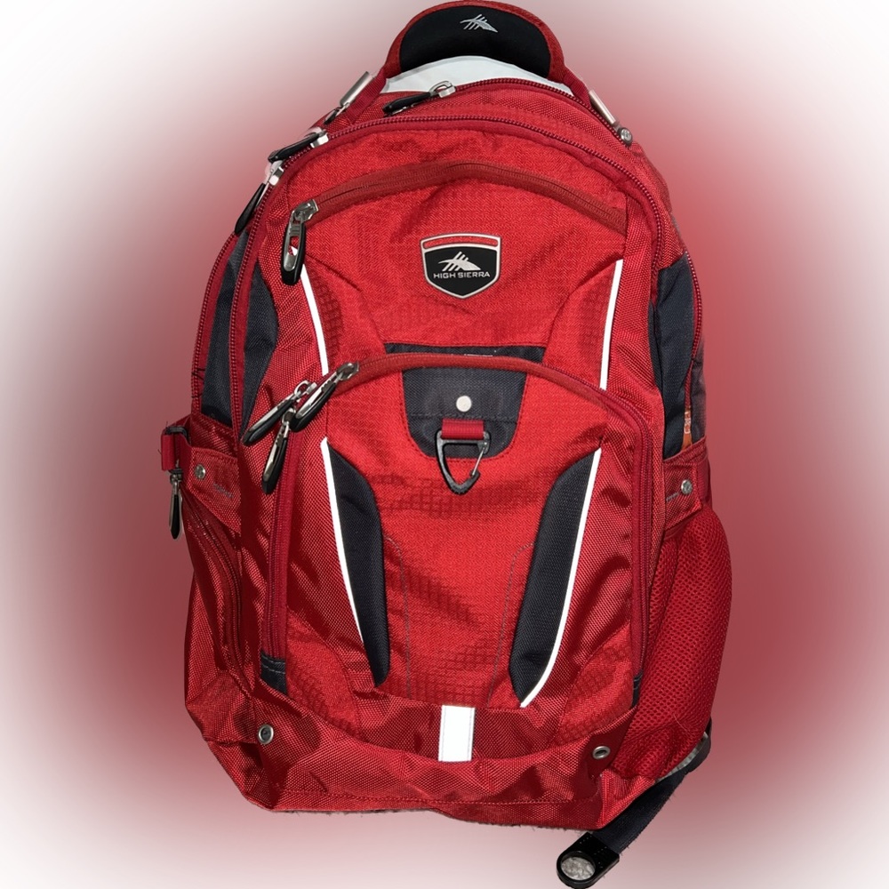 NWOT High Sierra Business Elite Book Bag Red and Black 16"
WX21" H